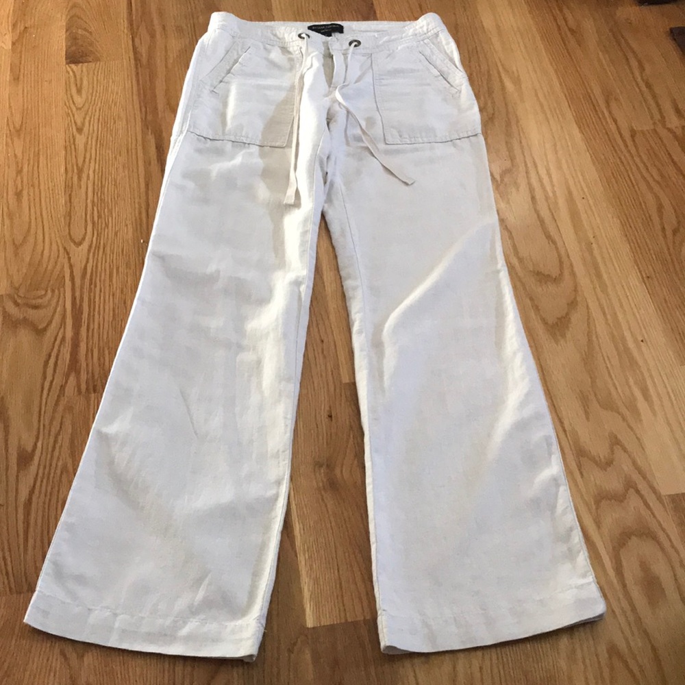 Beige linen pants